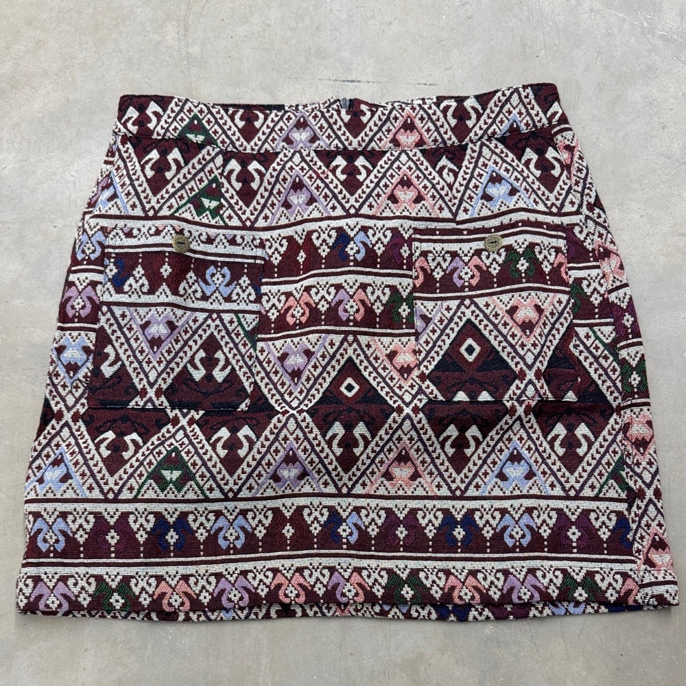 Simply Noelle Geometric Mini Skirt - Multicolor